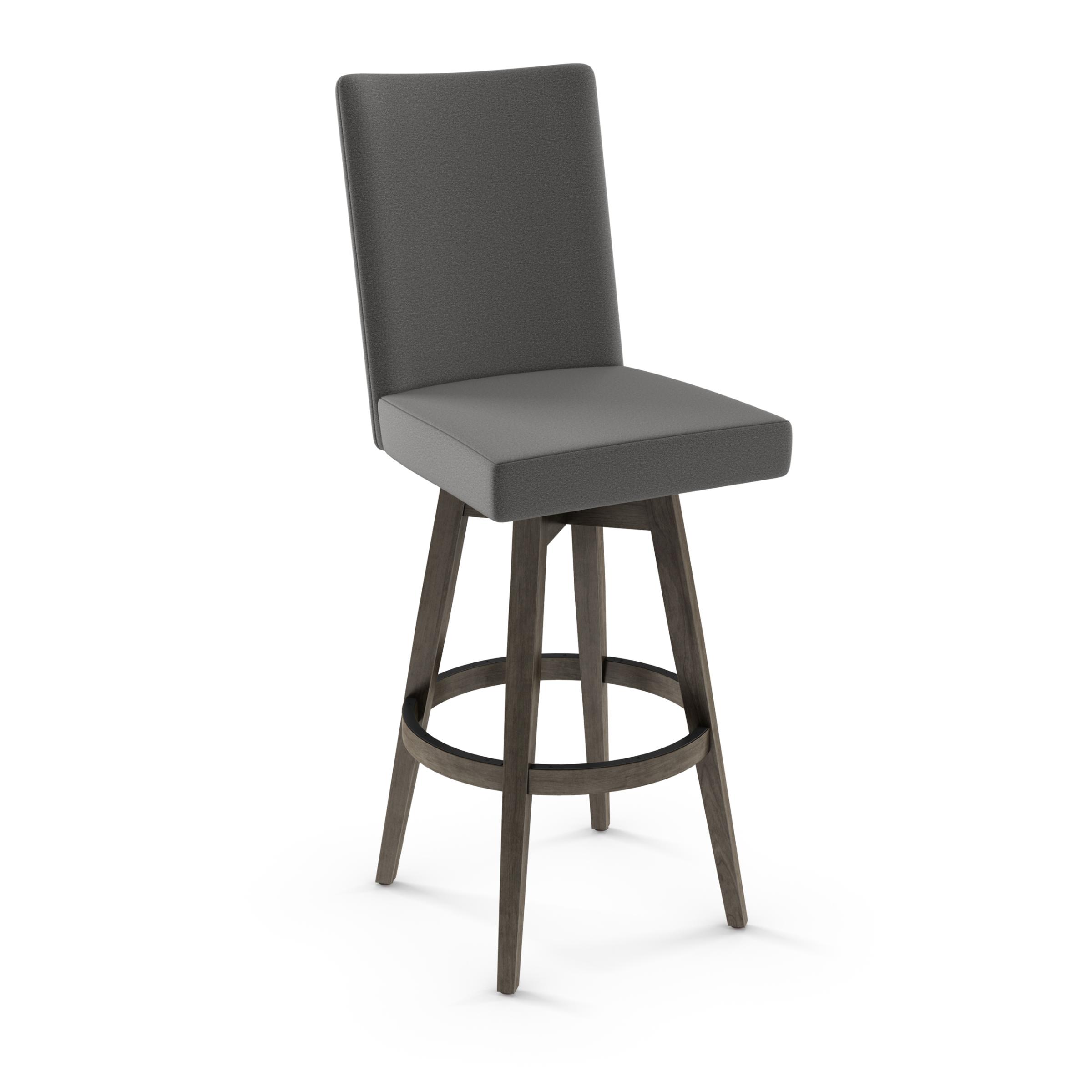 Amisco Noah Swivel Stool with Wood Base Unlimited