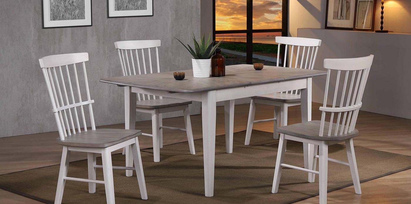 BRANTLEY 5PC SET WHITE/ GRAY