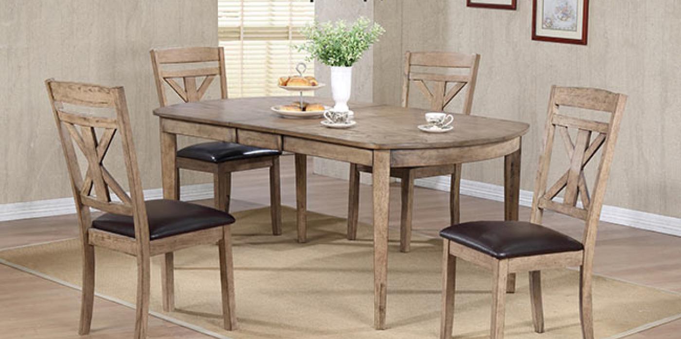 X BACK SIDE CHAIR WITH BUTTERFLY LEG TABLE