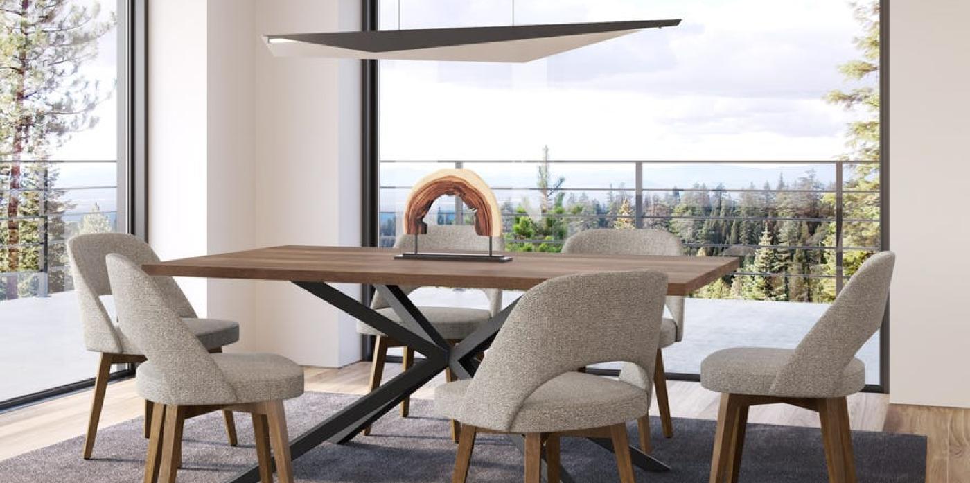 ASTERICK RECTANGLE BASE WOOD TOP SCHEILA CHAIR