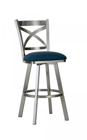 EDMONTON Brush Stainless Steel Swivel Stool