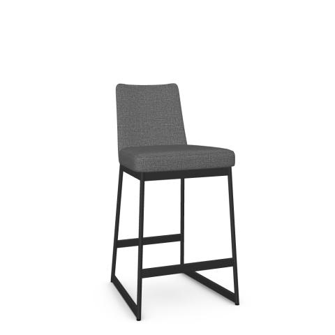 ZOLA NON SWIVEL STOOL BLACK CORAL/ TUXEDO