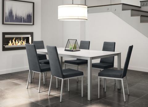 Amisco Bennington Table Base with Luna Chairs