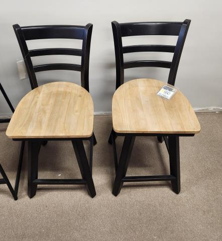 EMILY SWIVEL 26" COUNTER STOOL BLACK ONYX/ BLONDE