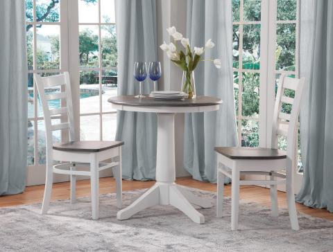 DINING ESSENTIALS HEATHER GRAY WHITE