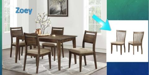 ZOEY W/ SLAT BACK OR CUSHION SIDE CHAIR