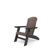 St. Simons Curved Back Adirondack Chair Black/Pecan