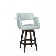  JOSHUA ARM SWIVEL STOOL WITH WOOD BASE