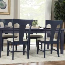 5PC MEDIUM TABLE WITH ELLE CHAIR - DENIM FINISH