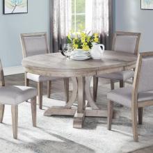 CUSHION BACK SIDE CHAIR W/ OVAL LEAF TABLE PEDESTAL