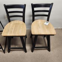 EMILY SWIVEL 26" COUNTER STOOL BLACK ONYX/ BLONDE