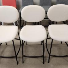 AMISCO CASSANDRA 26" NON SWIVEL COUNTER STOOL FALCON/ MUSHROOM