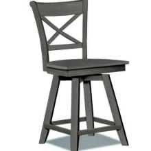 CHARLOTTE SWIVEL STOOL HEATHER GREY COUNTER HEIGHT 26"