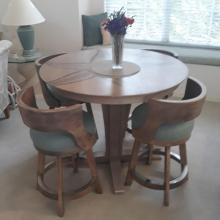 DARAFEEV STOOLS WITH JOHN THOMAS PUB TABLE