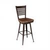 Amisco Edwin Wood Seat Swivel Stool