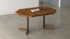 CHESTNUT CLIP CORNER FORMICA TOP/ WOOD EDGE 42/42/60 TABLE