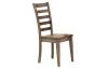 CARMEL RUSTIC BROWN LADDER BACK SIDE CHAIR