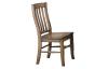 CARMEL RUSTIC BROWN RAKE BACK SIDE CHAIR