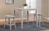 CARMEL GREY 36" SQUARE COUNTER HEIGHT TABLE (36")/ SADDLE 24" STOOLS