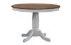 PACIFICA RUSTIC BROWN/ WHITE 42" ROUND SOLID PEDESTAL TABLE