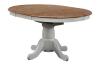 PACIFICA RUSTIC BROWN/ WHITE BUTTERFLY PEDESTAL TABLE 42x42x66 