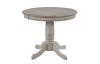 RIDGEWOOD OAT/ GREY 38" SOLID PEDESTAL TABLE