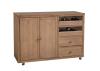 WINE & STORAGE CABINET IN FLAX FINISH