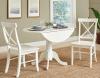 X BACK SIDE CHAIR WHITE 42" DROPLEAF PEDESTAL