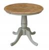 HICKORY STONE 30" ROUND SOLID PEDESTAL TABLE