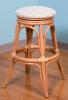 A & S Universal Backless Swivel Stool Antique Honey finish