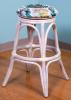 A & S Universal Backless Swivel Stool Rustic Driftwood finish